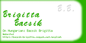 brigitta bacsik business card